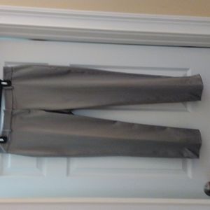 Cache Silver/light gray satin like dress pants